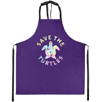 Discover Save The Turtles Tie Dye Apron