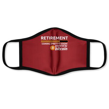 Discover Funny Bitcoin Btc Crypto Retirement Coming Soon Face Mask