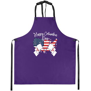 Discover Happy Columbus Day Apron