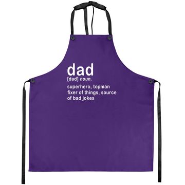Discover Dad Definition Super Hero Dictionary Fathers Day Apron