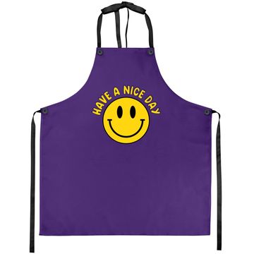 Discover Have A Nice Day Smile Happy Face Emoji Retro Apron