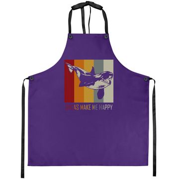 Discover Orcas Make Me Happy Killer Whale Apron