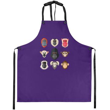 Discover Monkey Chimpanzee Gorilla Squirrel Monkey Apron