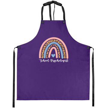 Discover Rainbow Leopard Print School Psychologist Apron