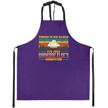 Discover There Is No Cloud It Internet Security Computer Vintage Apron