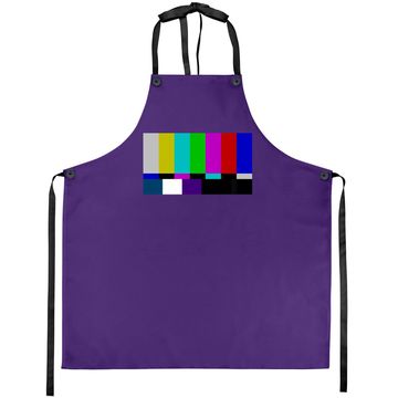 Discover No Signal Television Screen Color Bars Test Pattern Apron