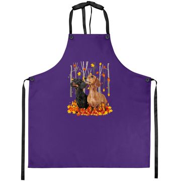 Discover Hello Autumn Maple Dachshund Leaf Fall Cute Dachshund Apron