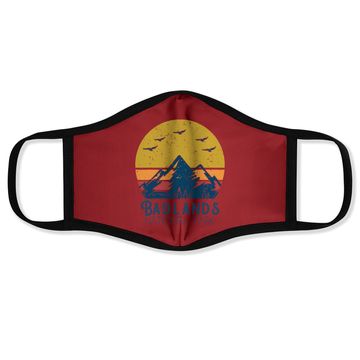 Discover Retro Vintage Badlands National Park South Dakota Gift Face Mask