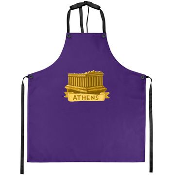 Discover Athens Greece Acropolis Parthenon Gold Apron