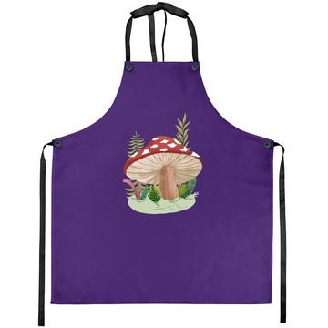 Discover Foraging Wild Mushroom Vintage Retro Fungi Champignon Apron