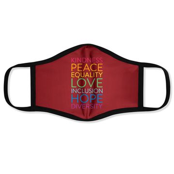 Discover Peace Love Inclusion Equality Diversity Human Rights Face Mask