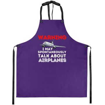Discover I May Talk About Airplanes - Funny Pilot & Aviation Airplane Apron