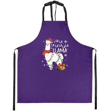 Discover Fa La La Llama Funny Christmas Apron