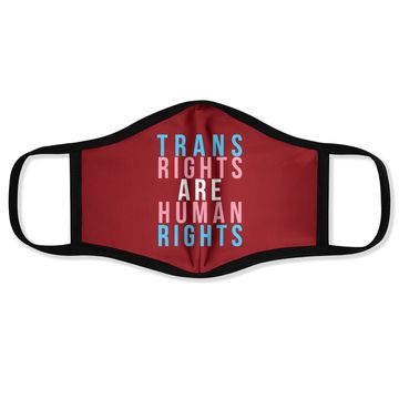 Discover Trans Rights Are Human Rights Lgbtq Protest Face Mask