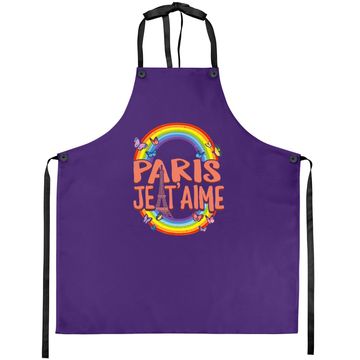 Discover Paris Je T'aime I Love Eiffel Tower Apron