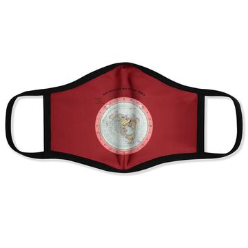 Discover Flat Earth Theory World Map - Funny Conspiracy Theory Face Mask Face Mask