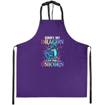 Discover Sorry My Dragon Ate Your Unicorn Apron
