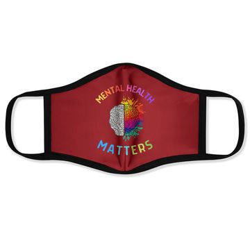 Discover Mental Health Matters, Mental Health Awareness, Brain Face Mask