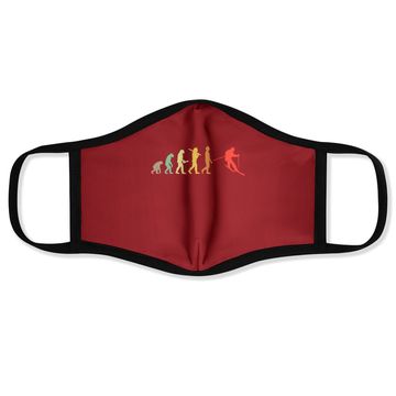 Discover Retro Skiing Evolution Gift For Skiers Face Mask