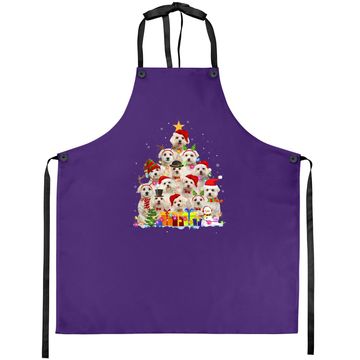 Discover Christmas Pajama Maltese Tree Xmas Apron