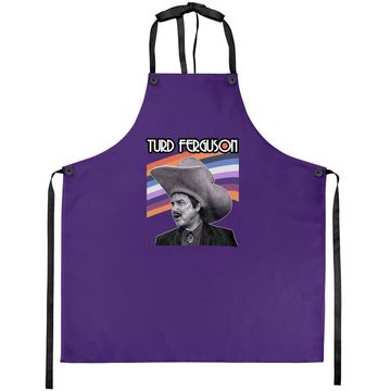 Discover Turd Ferguson Celebrity Jeopardy Retro Apron