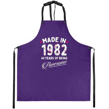 Discover 40th Birthday Made 1982 Apron