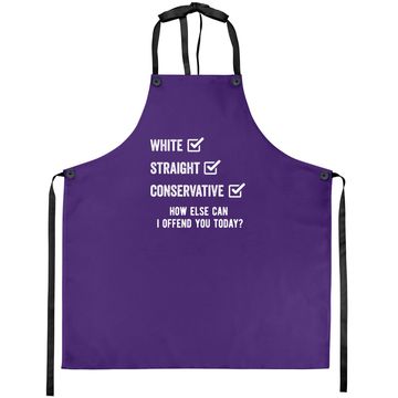 Discover Republican White Straight Conservative Funny Apron