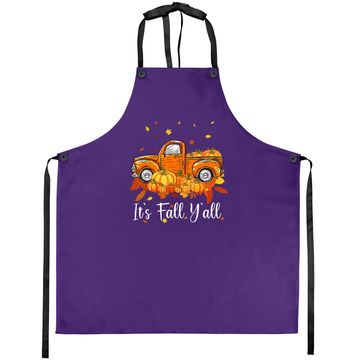 Discover It's Fall Y'all Pumpkin Truck Autumn Tree Hello Fall Apron