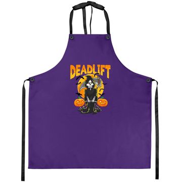 Discover Funny Deadlift Bodybuilder Halloween Workout Apron