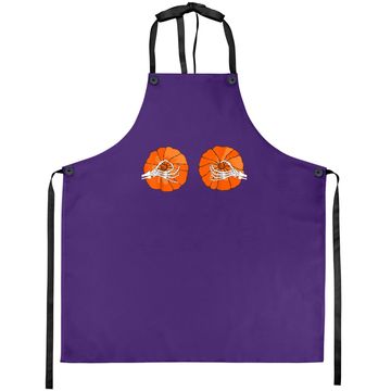 Discover Pumpkin Boobs Skeleton Hands Halloween Apron