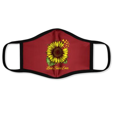 Discover Best Sister Ever Sunflower Gift Face Mask