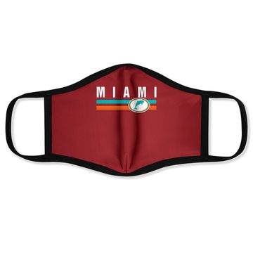Discover Miami Face Mask Retro Dolphin