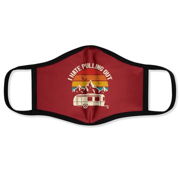 Discover Retro Vintage Mountains I Hate Pulling Out Funny Camping Face Mask