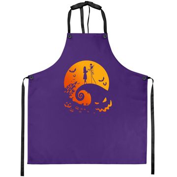Discover Jack Skellington The Nightmare Before Christmas And Sally Halloween Apron