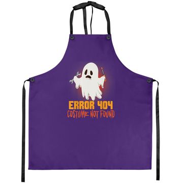 Discover Ghost Halloween Error 404 Costume Not Found Apron