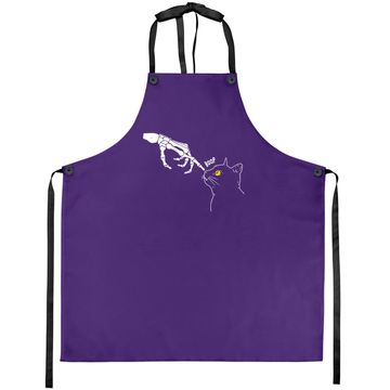 Discover Halloween Cat Black Lover Skeleton Hand Boop Horror Custome Apron