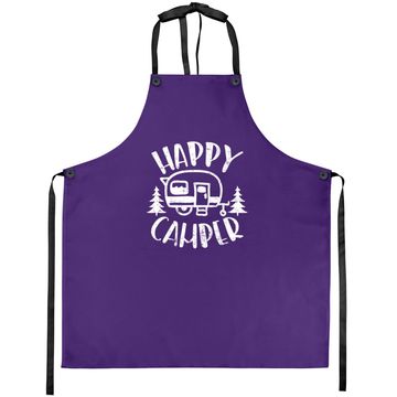 Discover Happy Camper Trailer Outdoor Camping Apron