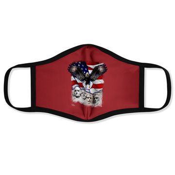Discover 4th Of July American Bald Eagle Mount Rushmore 'merica Flag Face Mask