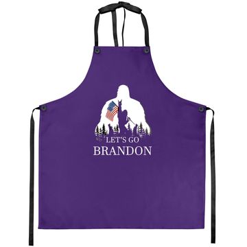 Discover Let's Go Brandon Us Flag Bigfoot Apron