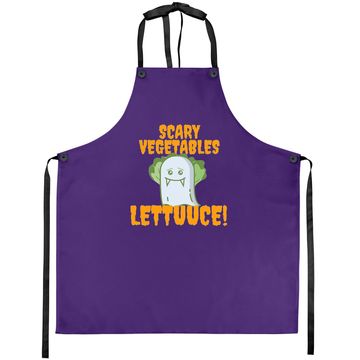Discover Cute Halloween Vegetable Lord Lettuce Classic Apron