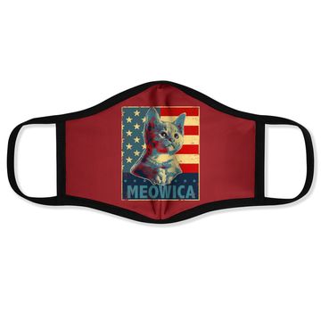 Discover Meowica Cat Patriotic American Flag Face Mask