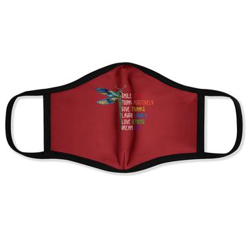 Discover Motivation Inspiration Cute Dragonfly Face Mask