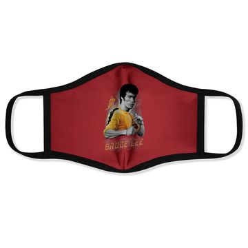 Discover Bruce Lee Quote Yellow Dragon Face Mask