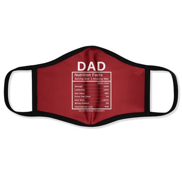Discover Dad Nutrition Facts Face Mask Amazing Man Fathers Day Gift Face Mask