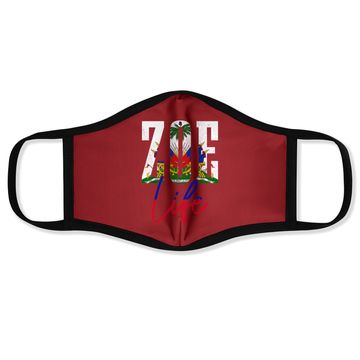 Discover Haiti Flag Zoe Haitian Life Pride Face Mask