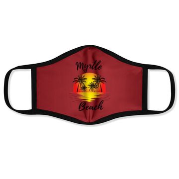Discover Myrtle Beach Face Mask Sunset Palm