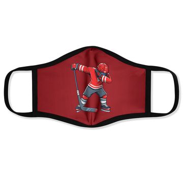 Discover Ice Hockey Dab Apparel, Dabbing Player Youth Face Mask