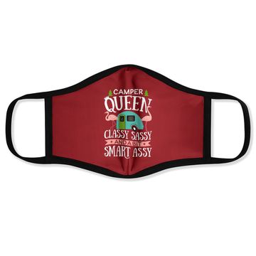 Discover Camper Queen Classy Sassy And A Bit Smart Assy Face Mask Camping Rv Flamingo Trailer