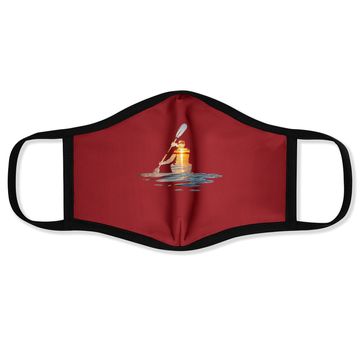 Discover Kayaking Silhouette Kayak Kayaker Face Mask
