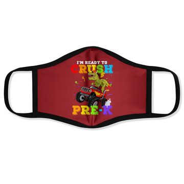 Discover Cool I'm Ready To Crush Pre-k Monster Truck Dinosaur T-rex Face Mask